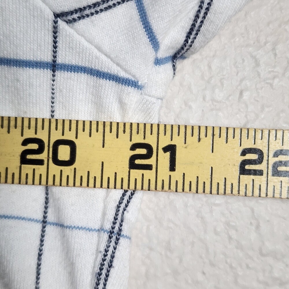 Polo Ralph Lauren Polo Shirt Mens Large White Check Cotton Pony Logo Casual - Picture 9 of 9